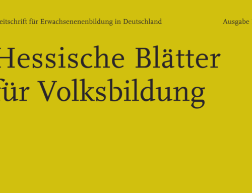 Beitrag zu „Alphabetisierung und Grundbildung in Hessen“ befasst sich mit Grundbildungszentren